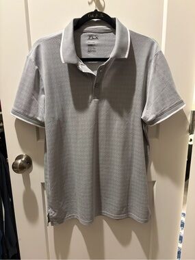 Men’s Grey FLX Short-Sleeve Polo Shirt